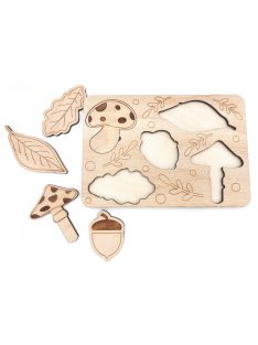 Think&Match mini – Autumn nature – Small wooden puzzle
