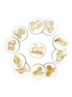 Wooden Memory Game - Means of Transport