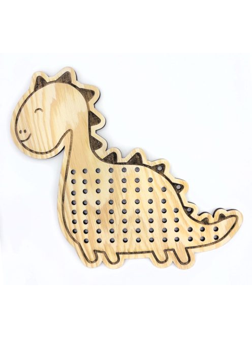 Wooden lacing shapes – MiniDots – Dinosaur