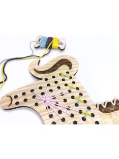 Wooden lacing shapes – MiniDots – Unicorn