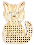 Wooden lacing shapes – MiniDots – Kitten