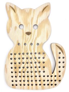 Wooden lacing shapes – MiniDots – Kitten