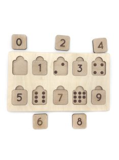 Wooden number puzzle