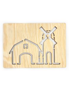   KresliSoMnou - Drawing template - Objects - Farm with windmill