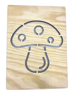   DrawWithMe – Drawing Stencil – Vegetables & Fruits – Mushroom