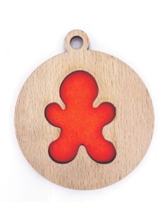 Wooden Christmas ornament with Christmas motif 1