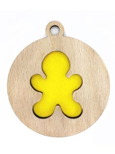 Wooden Christmas ornament with Christmas motif 1