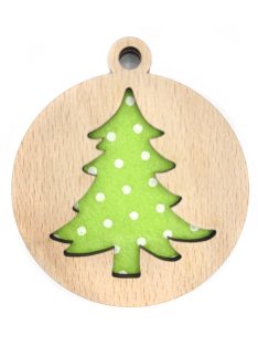 Wooden Christmas ornament with Christmas motif 2