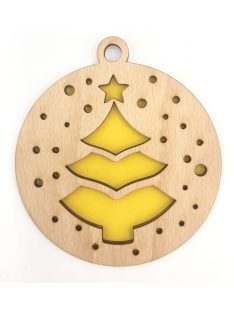 Wooden Christmas ornament with Christmas motif 3