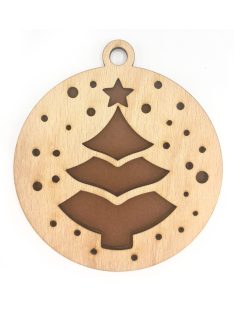 Wooden Christmas ornament with Christmas motif 3
