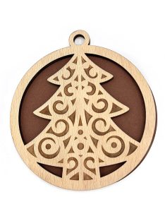 Wooden Christmas ornament with Christmas motif 4