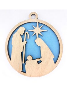 Wooden Christmas ornament with Christmas motif 18