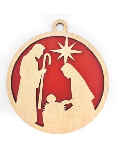 Wooden Christmas ornament with Christmas motif 18