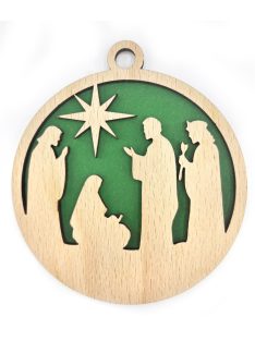 Wooden Christmas ornament with Christmas motif 19