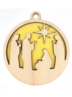 Wooden Christmas ornament with Christmas motif 19