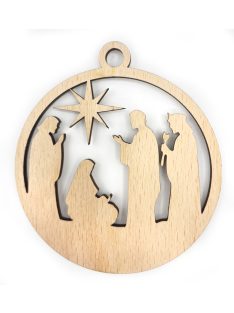 Wooden Christmas ornament Holy Night 4